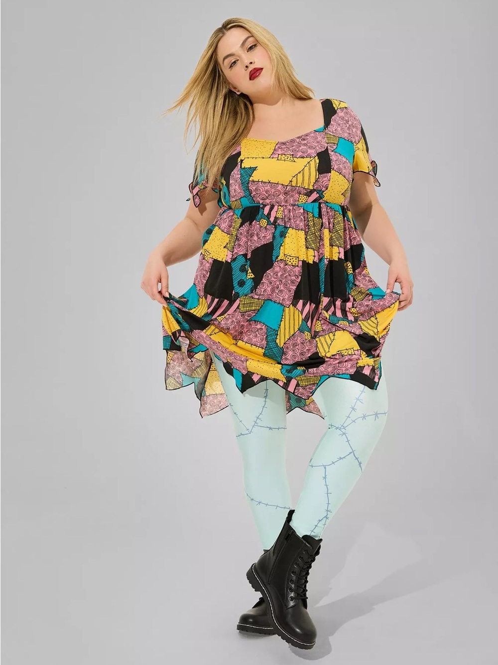 NEW Torrid Disney Nightmare Before Christmas Sally Dress Halloween Costume 3X